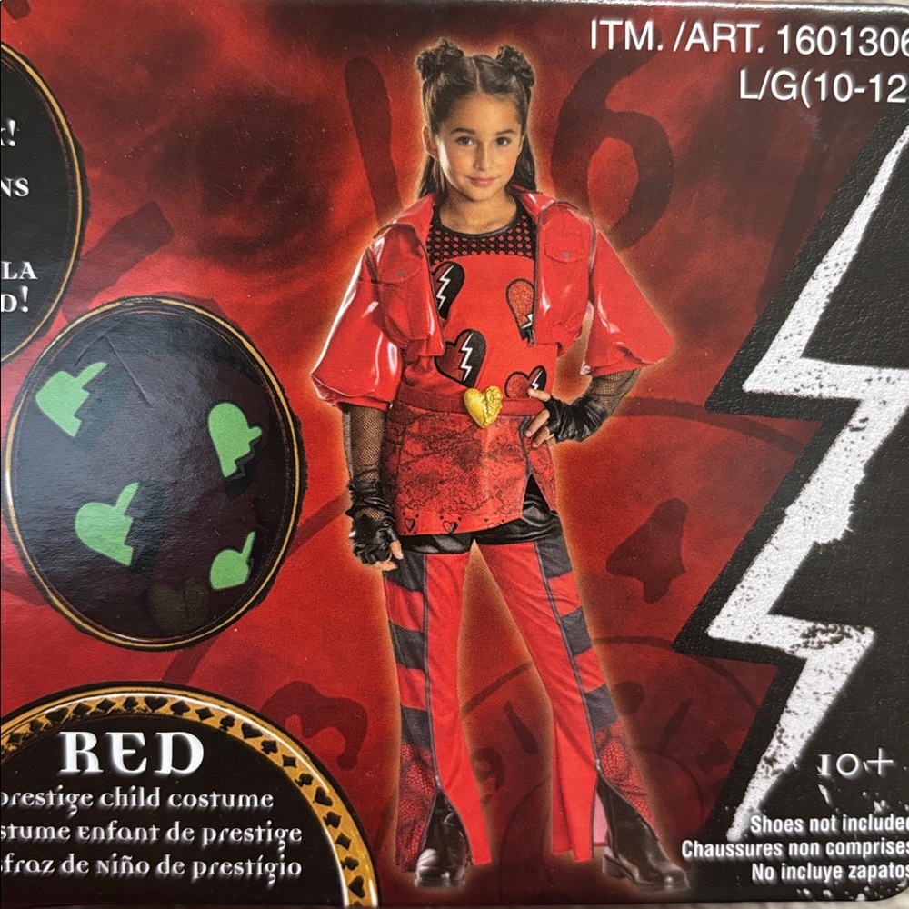 Kid's Disguise Descendants "The Rise of Red" Red Costume - Size L - 10/12